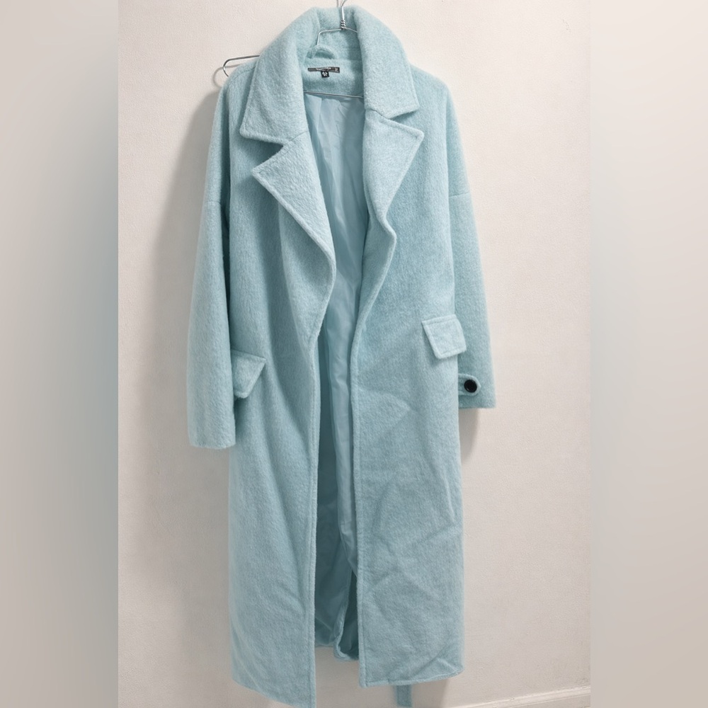 Missguided Light Blue Trench Coat